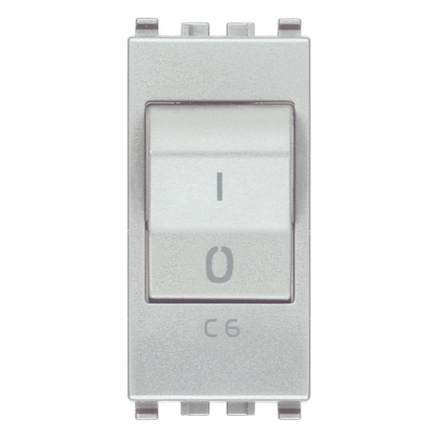 Vimar Eikon Miniature Circuit Breaker, 1P+N, C Curve, 120-230V AC, 50-60 Hz, IP40, 1 Module
