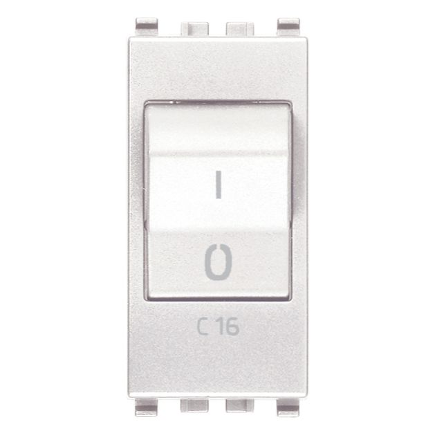 Vimar Eikon Miniature Circuit Breaker, 1P+N, C Curve, 120-230V AC, 50-60 Hz, IP40, 1 Module