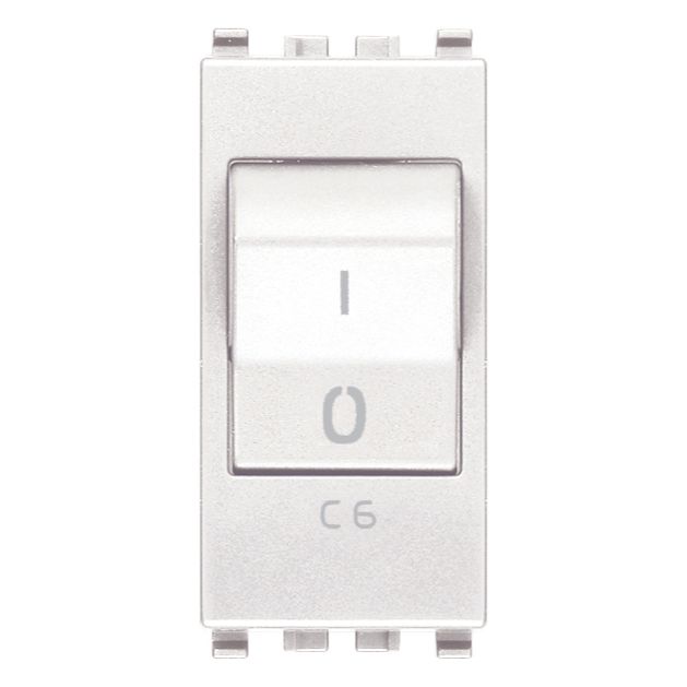 Vimar Eikon Miniature Circuit Breaker, 1P+N, C Curve, 120-230V AC, 50-60 Hz, IP40, 1 Module