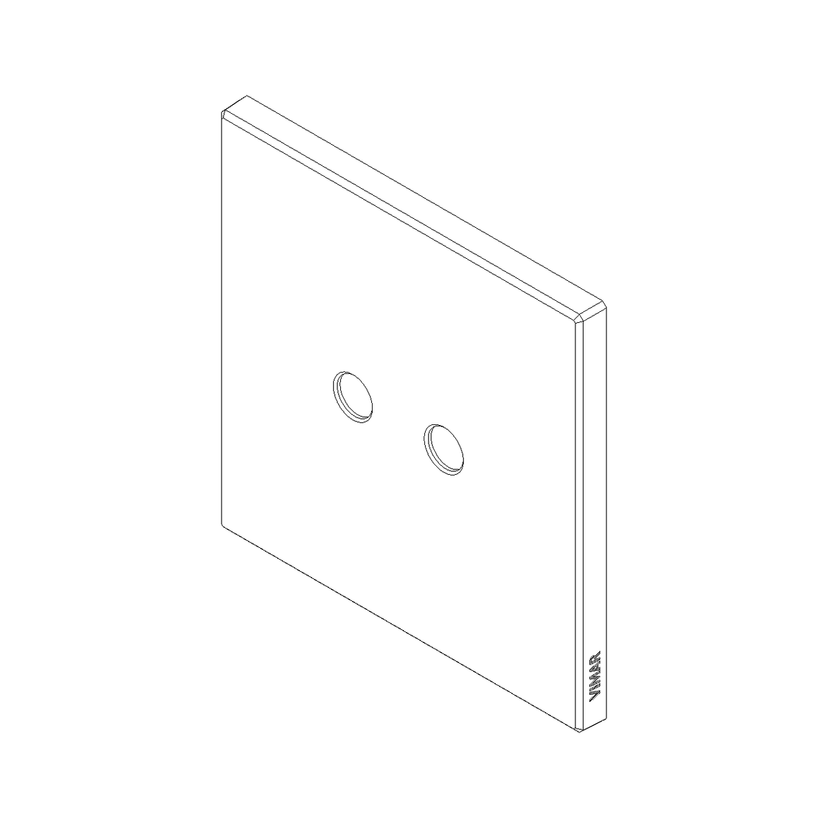 Vimar Eikon Cover Plate, Metal, Horizontal/Vertical Mount