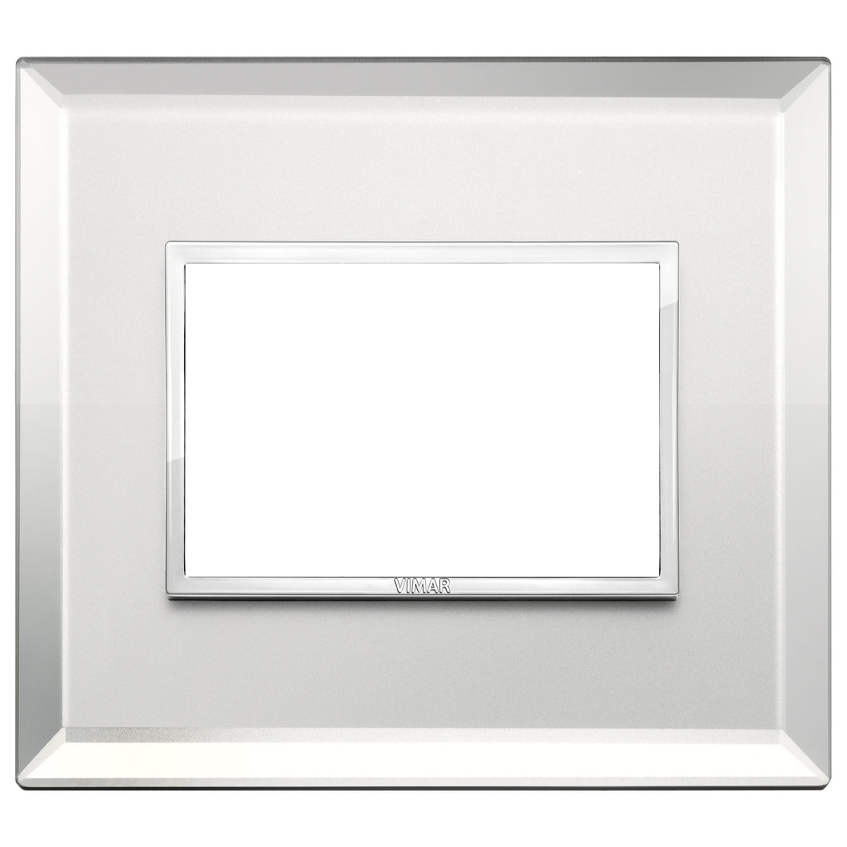 Vimar Eikon EVO 21653 Cover Plate, 3-Module, Clamp Fixing, For Support 21613