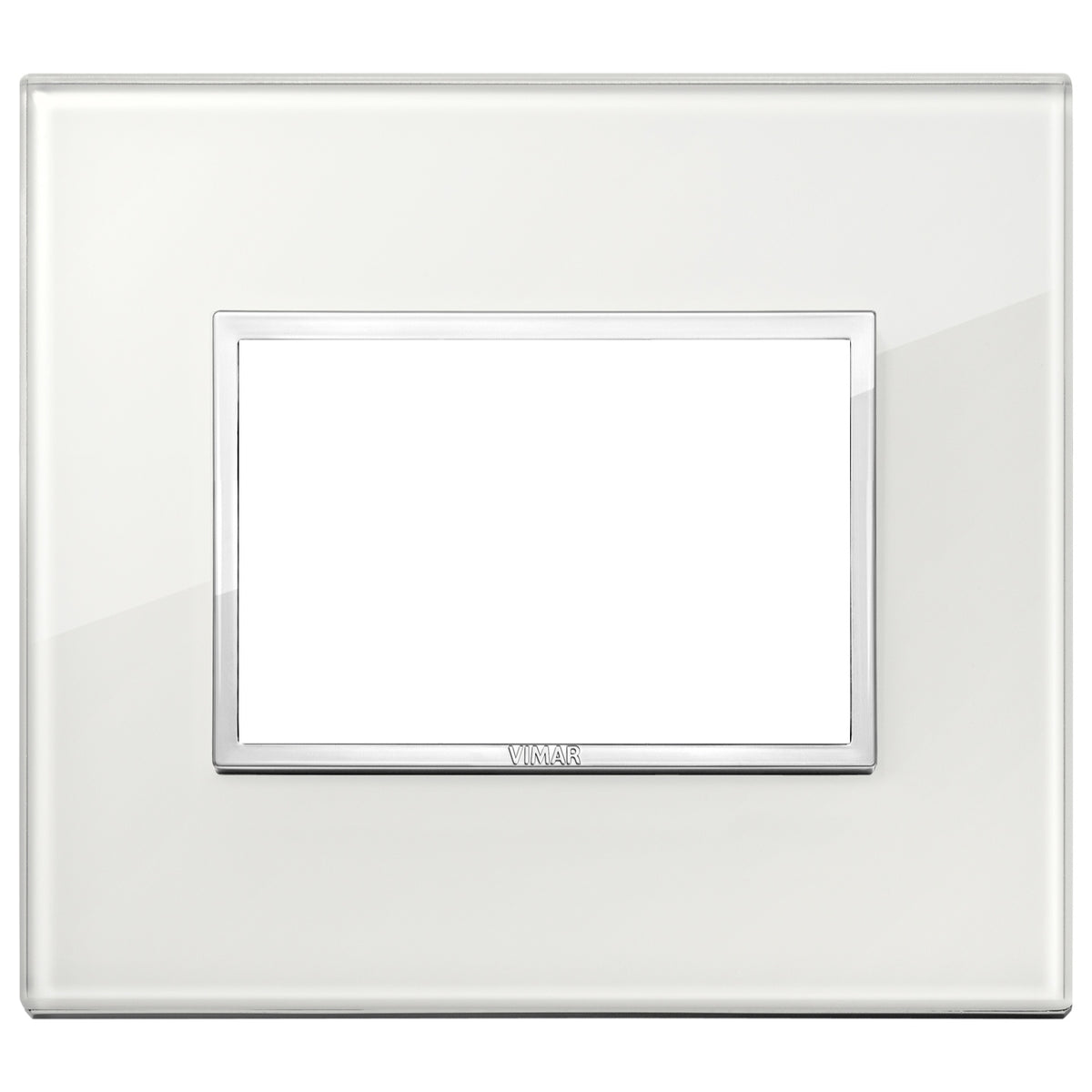 Vimar Eikon EVO 21653 Cover Plate, 3-Module, Clamp Fixing, For Support 21613