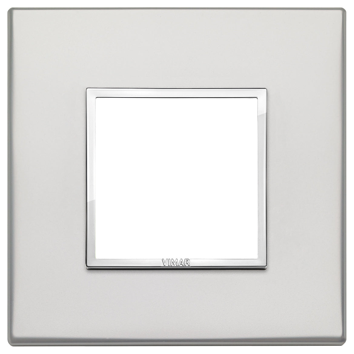 Vimar Eikon EVO 21642 2-Module Cover Plate, Square, Clamp Mount