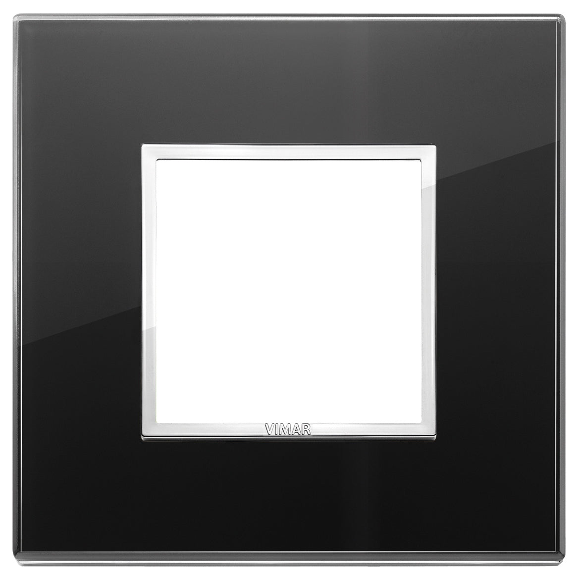 Vimar Eikon EVO 21642 2-Module Cover Plate, Square, Clamp Mount