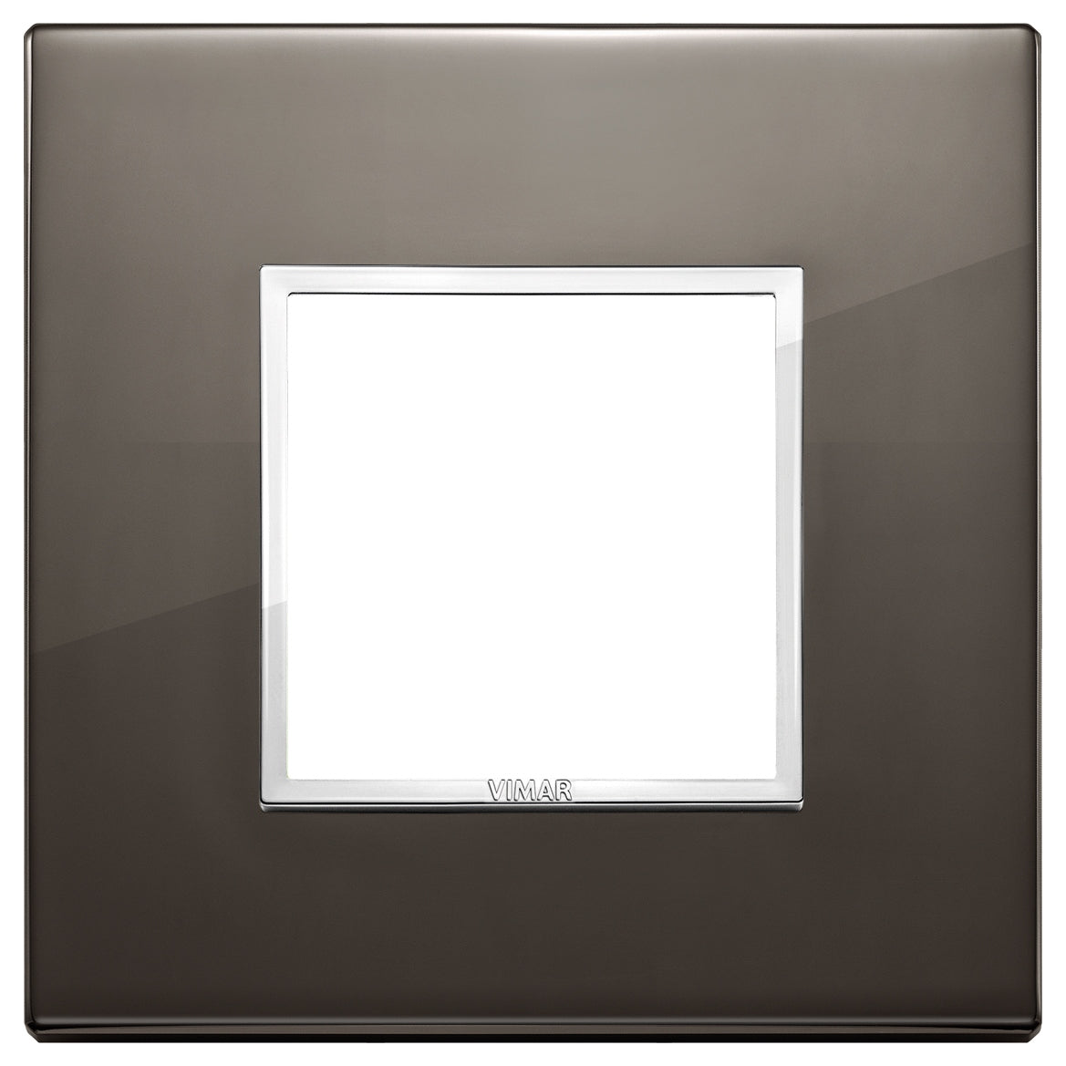 Vimar Eikon EVO 21642 2-Module Cover Plate, Square, Clamp Mount