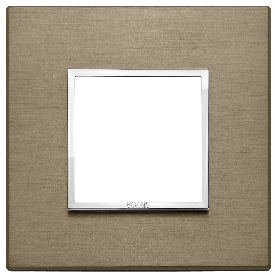 Vimar Eikon EVO 21642 2-Module Cover Plate, Square, Clamp Mount