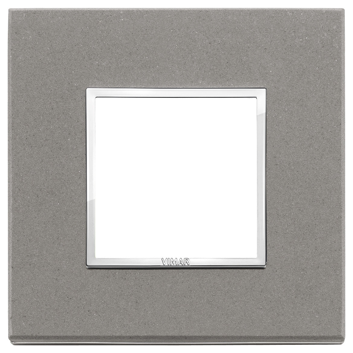Vimar Eikon EVO 21642 2-Module Cover Plate, Square, Clamp Mount