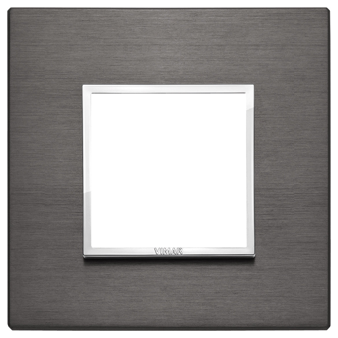 Vimar Eikon EVO 21642 2-Module Cover Plate, Square, Clamp Mount