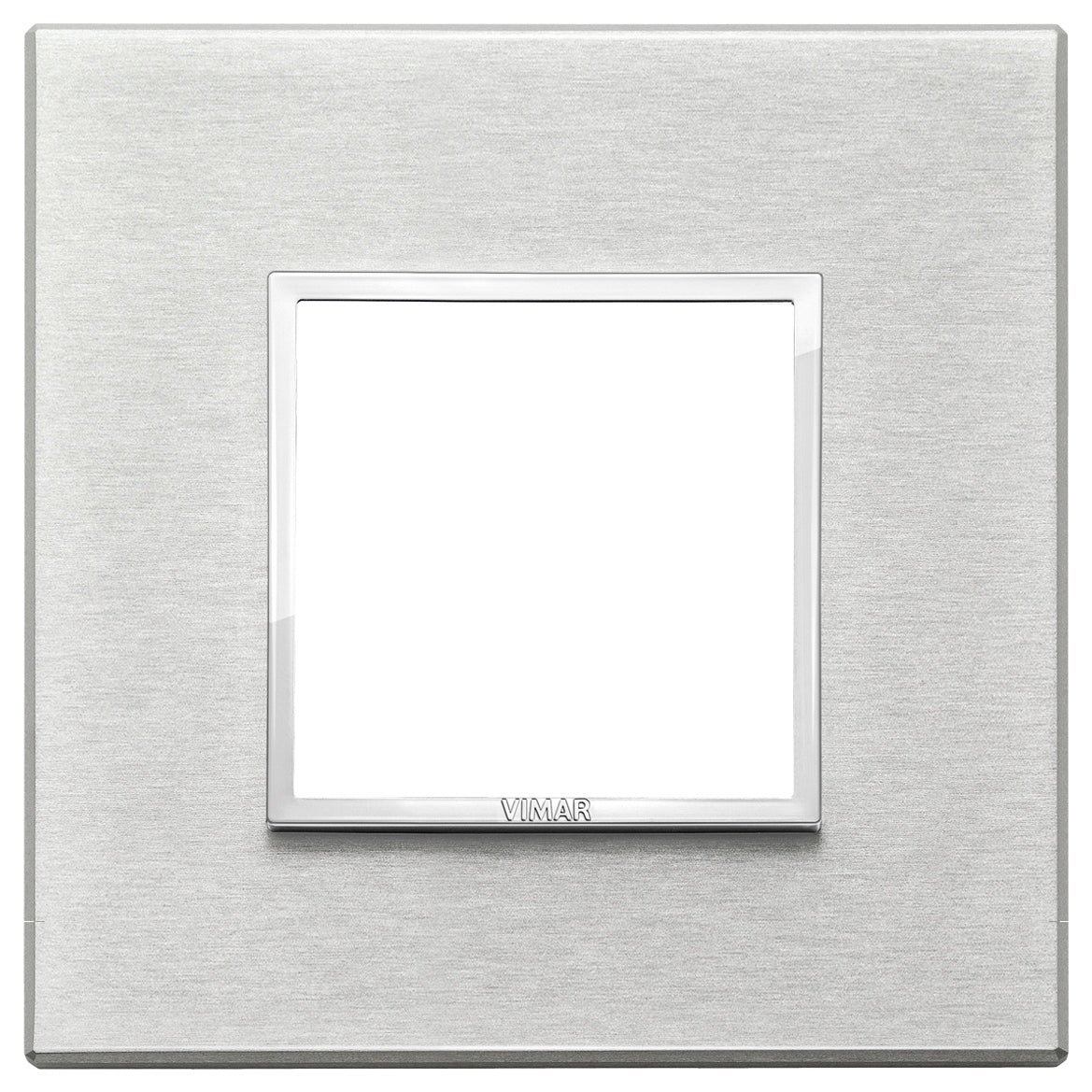 Vimar Eikon EVO 21642 2-Module Cover Plate, Square, Clamp Mount