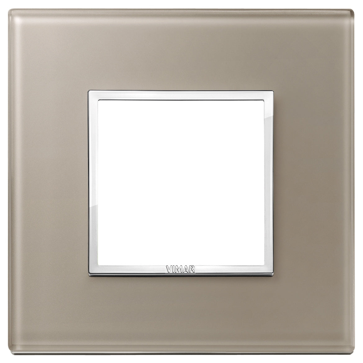 Vimar Eikon EVO 21642 2-Module Cover Plate, Square, Clamp Mount