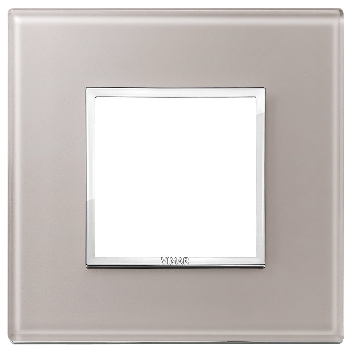 Vimar Eikon EVO 21642 2-Module Cover Plate, Square, Clamp Mount