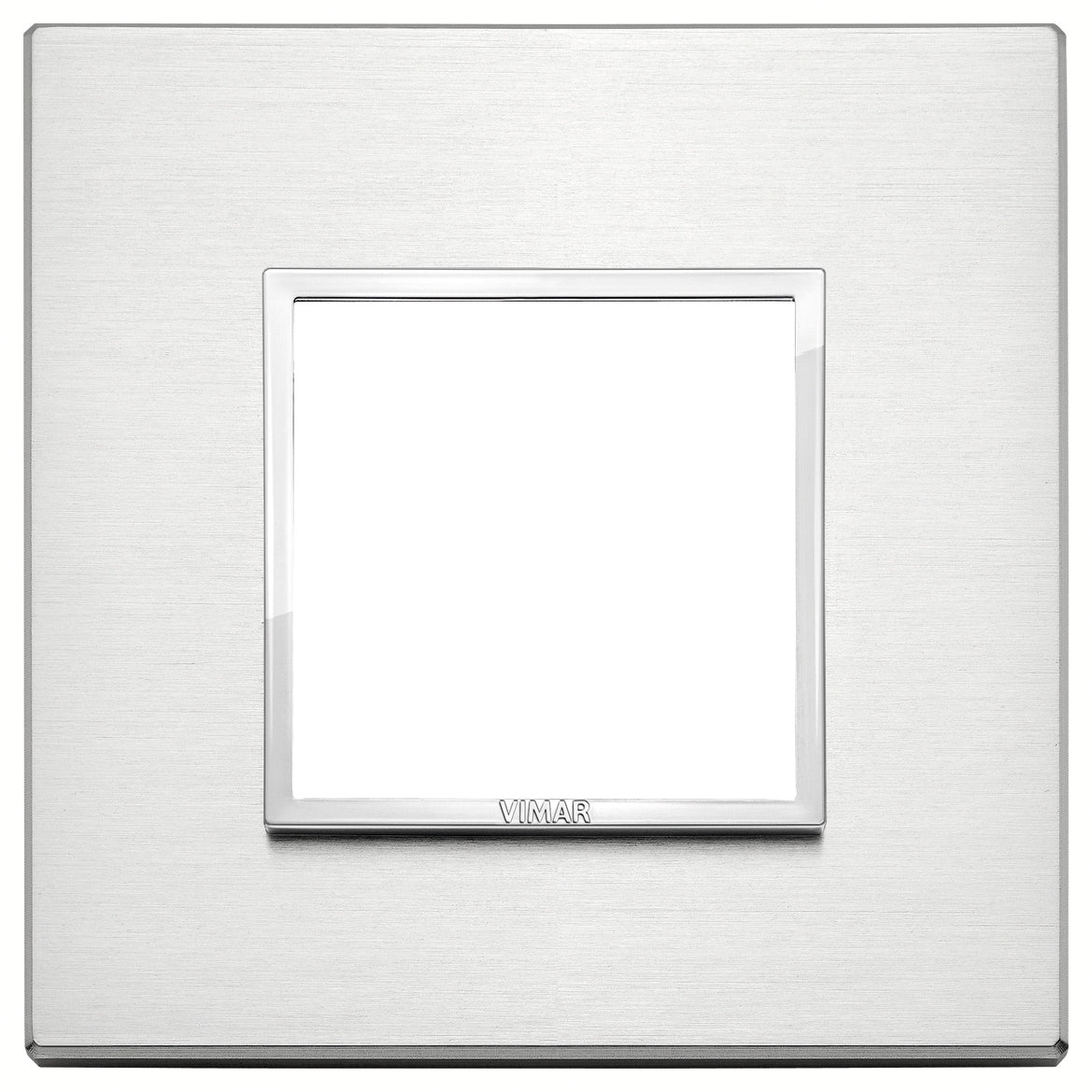 Vimar Eikon EVO 21642 2-Module Cover Plate, Square, Clamp Mount