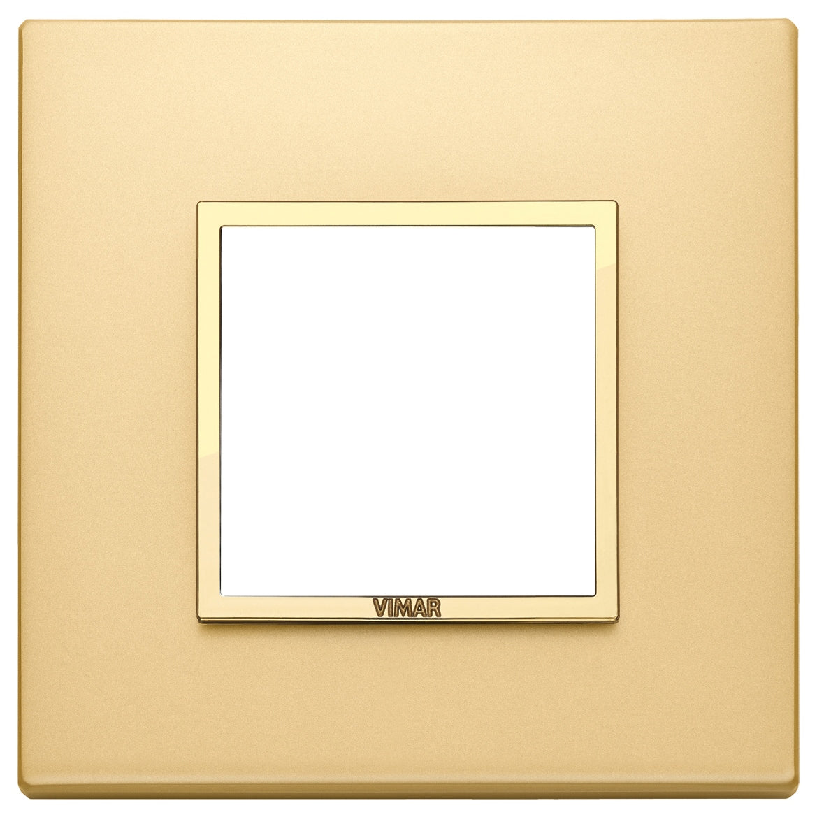 Vimar Eikon EVO 21642 2-Module Cover Plate, Square, Clamp Mount