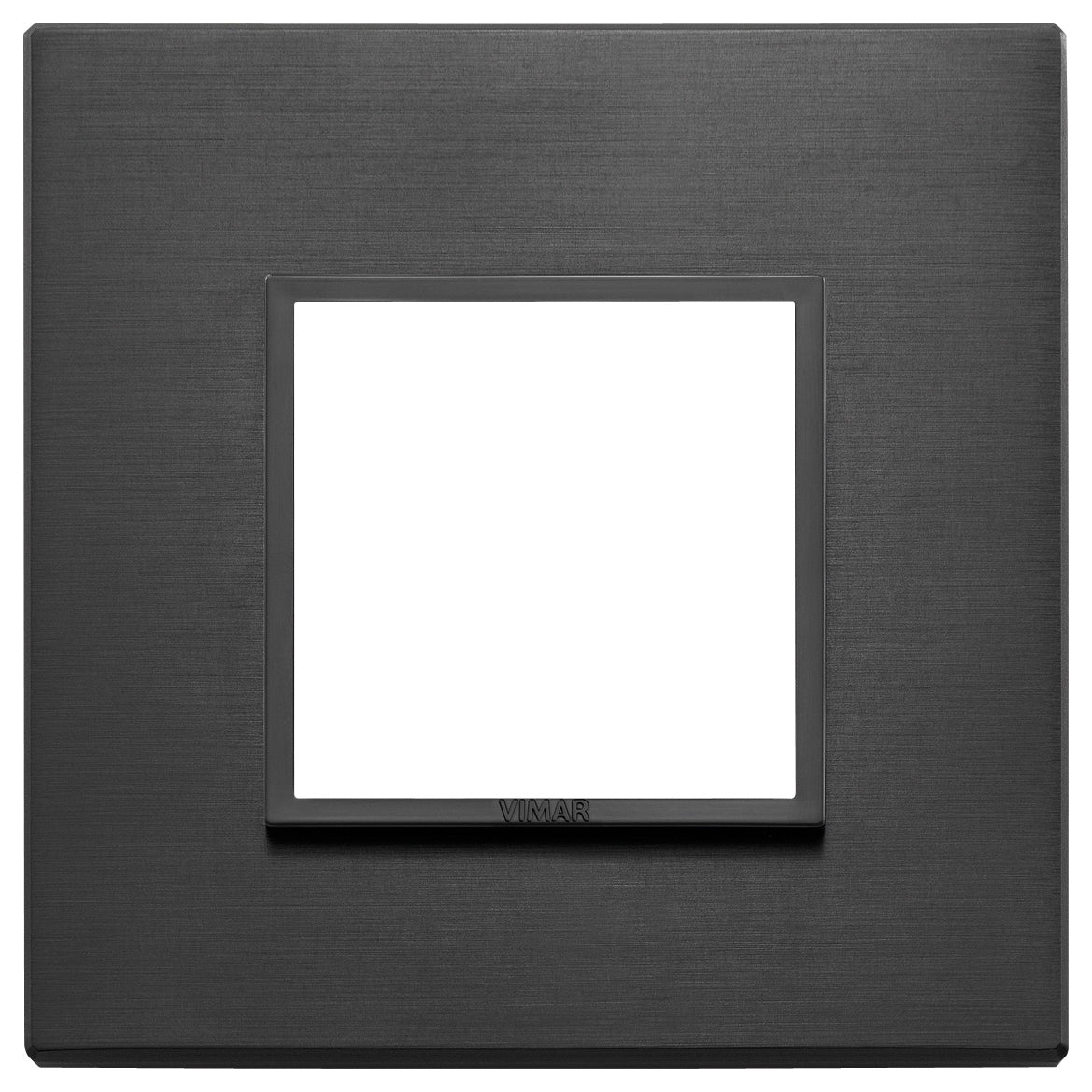 Vimar Eikon EVO 21642 2-Module Cover Plate, Square, Clamp Mount