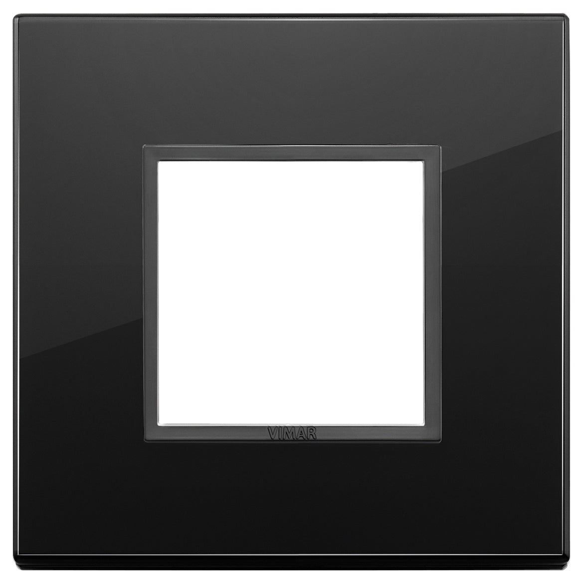 Vimar Eikon EVO 21642 2-Module Cover Plate, Square, Clamp Mount
