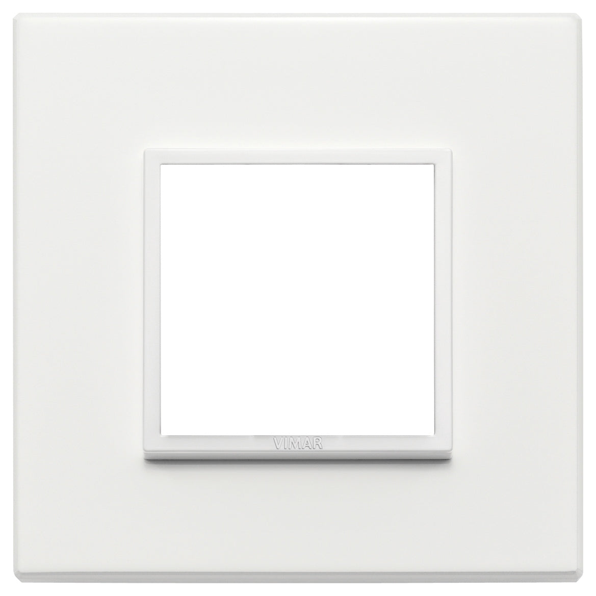 Vimar Eikon EVO 21642 2-Module Cover Plate, Square, Clamp Mount