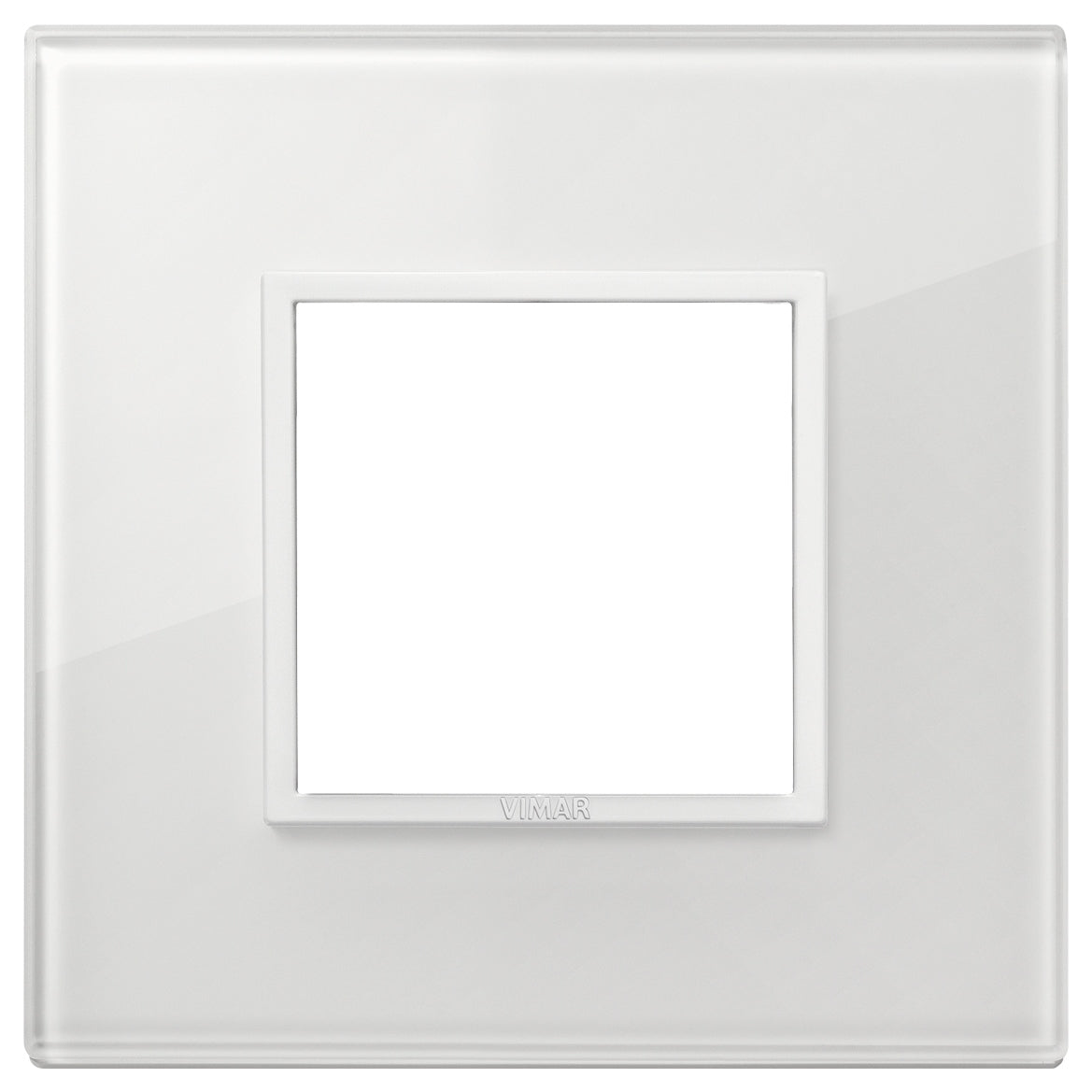 Vimar Eikon EVO 21642 2-Module Cover Plate, Square, Clamp Mount