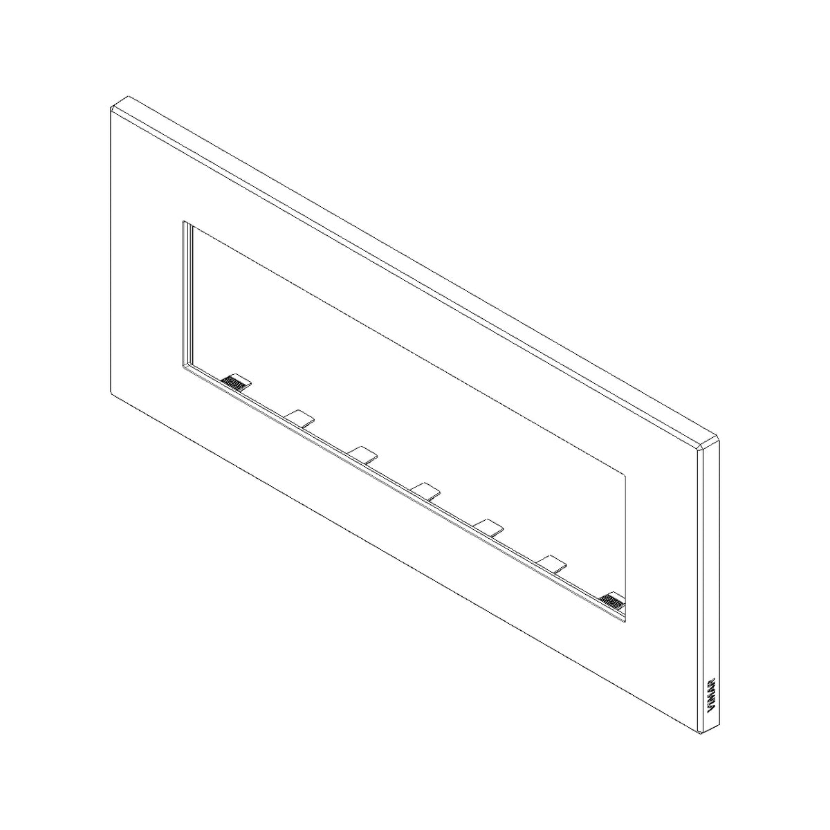 Vimar Eikon EXE Cover Plate, 7-Module, 212 x 90 mm