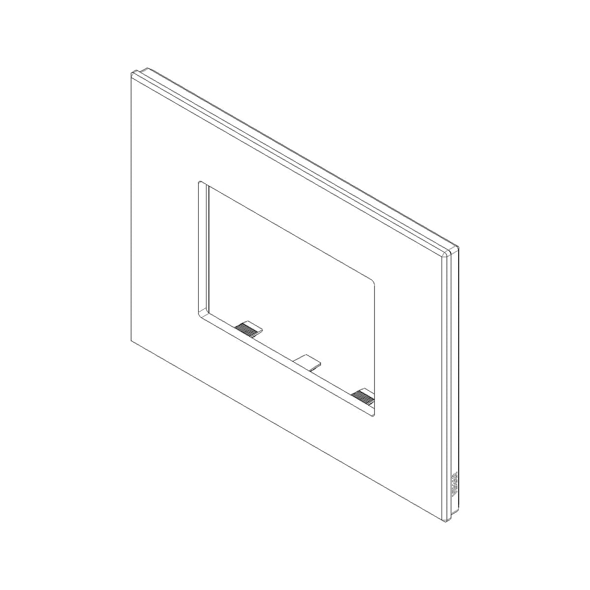 Vimar Eikon Exé 3-Module Cover Plate, 122 x 90 mm, Horizontal/Vertical Mount