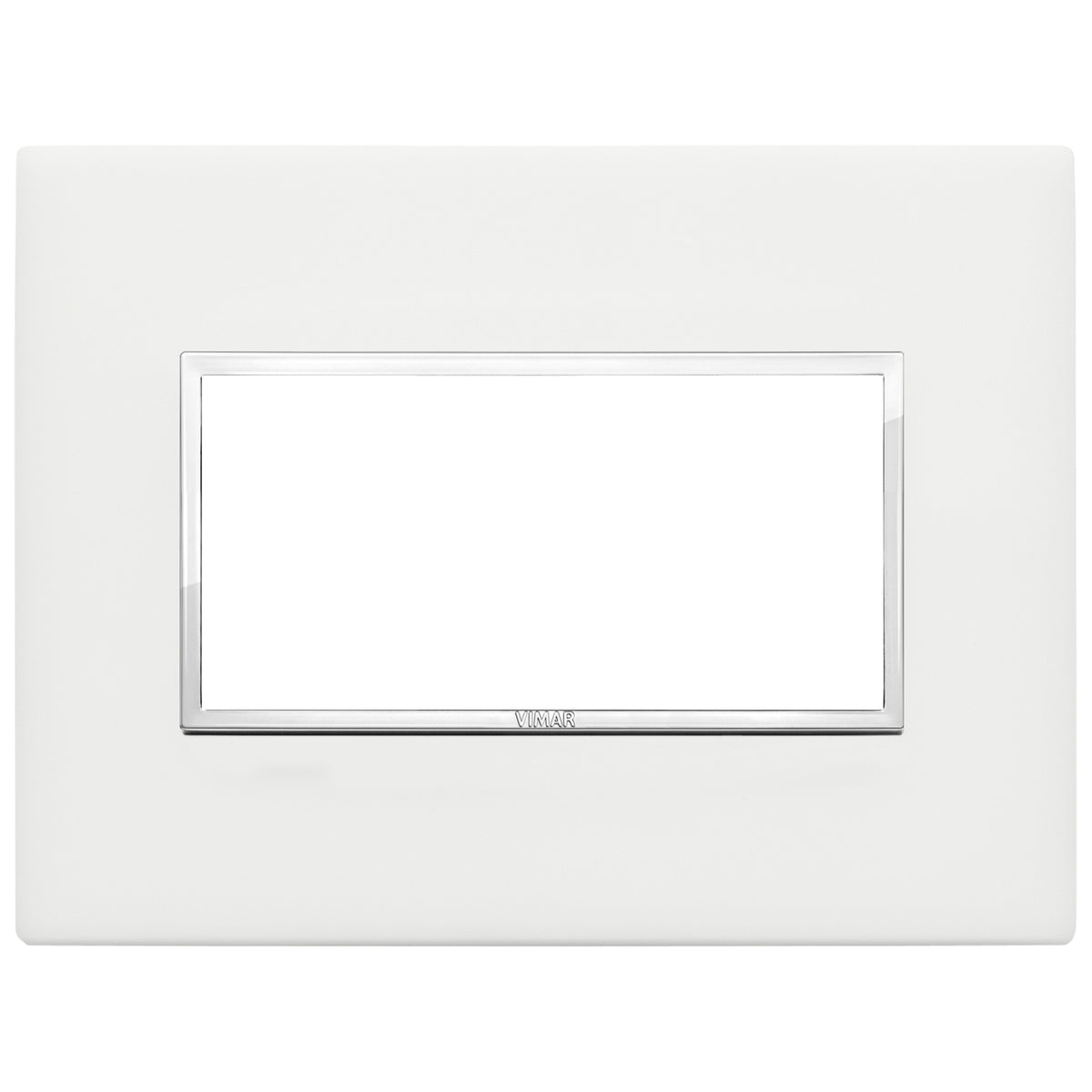 Vimar Eikon EVO 21654 4-Module Cover Plate, IP00, Clamp Mounting