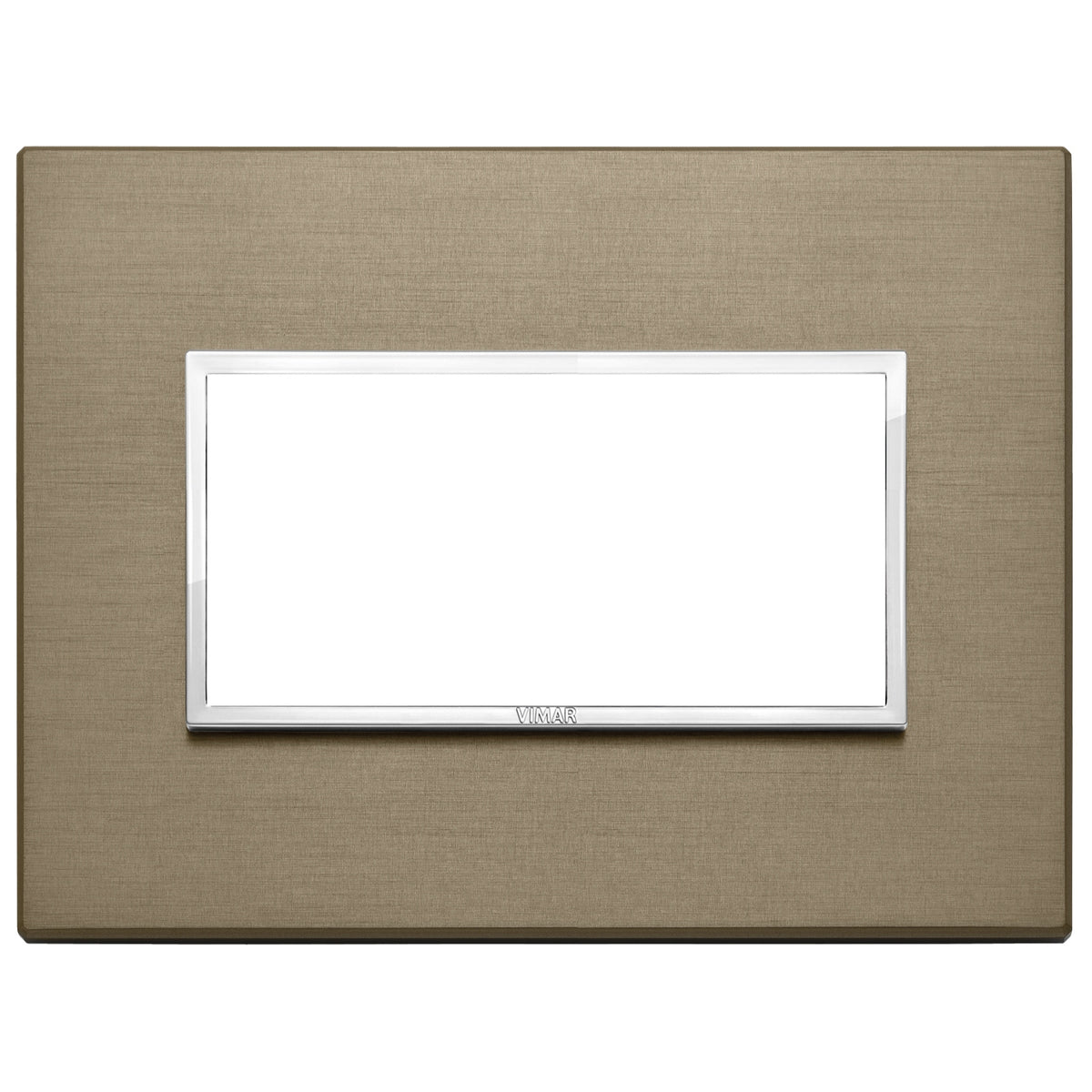 Vimar Eikon EVO 21654 4-Module Cover Plate, IP00, Clamp Mounting