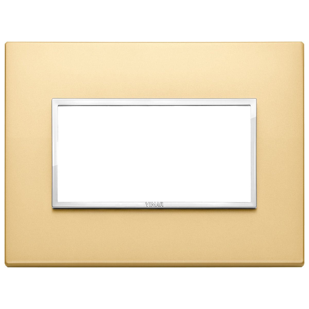 Vimar Eikon EVO 21654 4-Module Cover Plate, IP00, Clamp Mounting