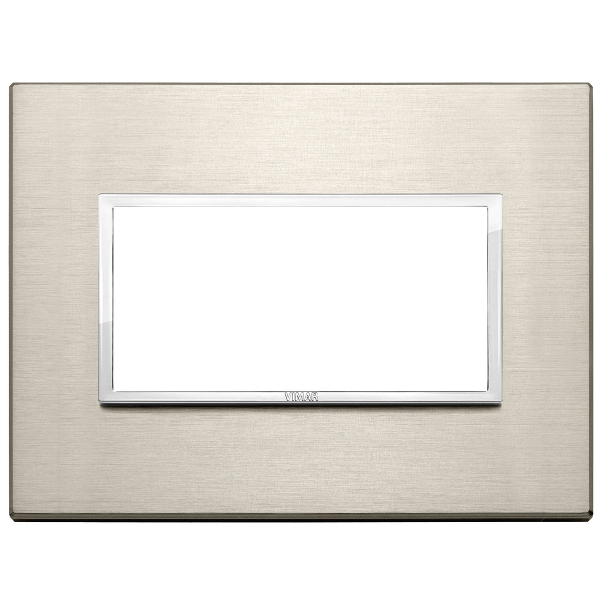 Vimar Eikon EVO 21654 4-Module Cover Plate, IP00, Clamp Mounting