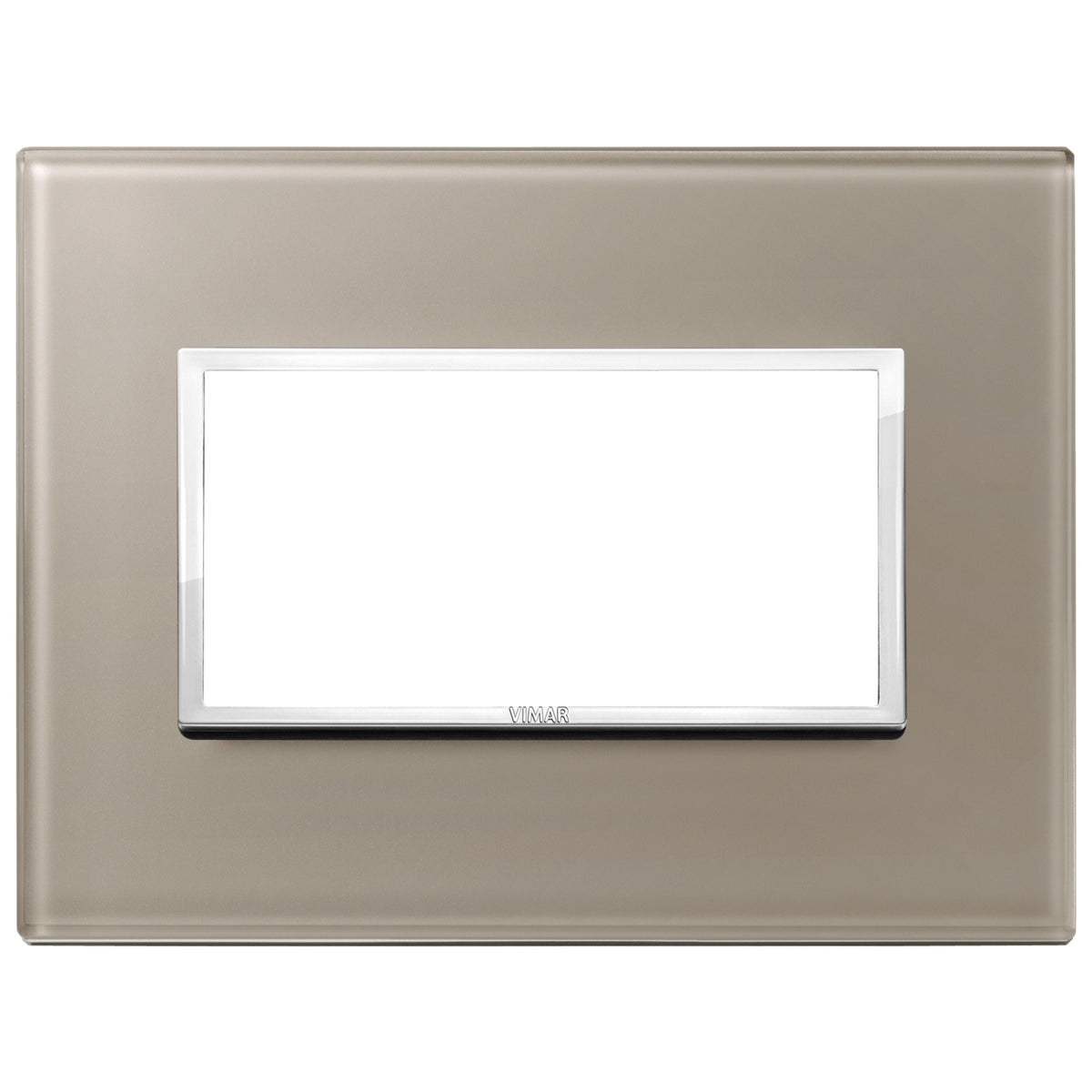 Vimar Eikon EVO 21654 4-Module Cover Plate, IP00, Clamp Mounting