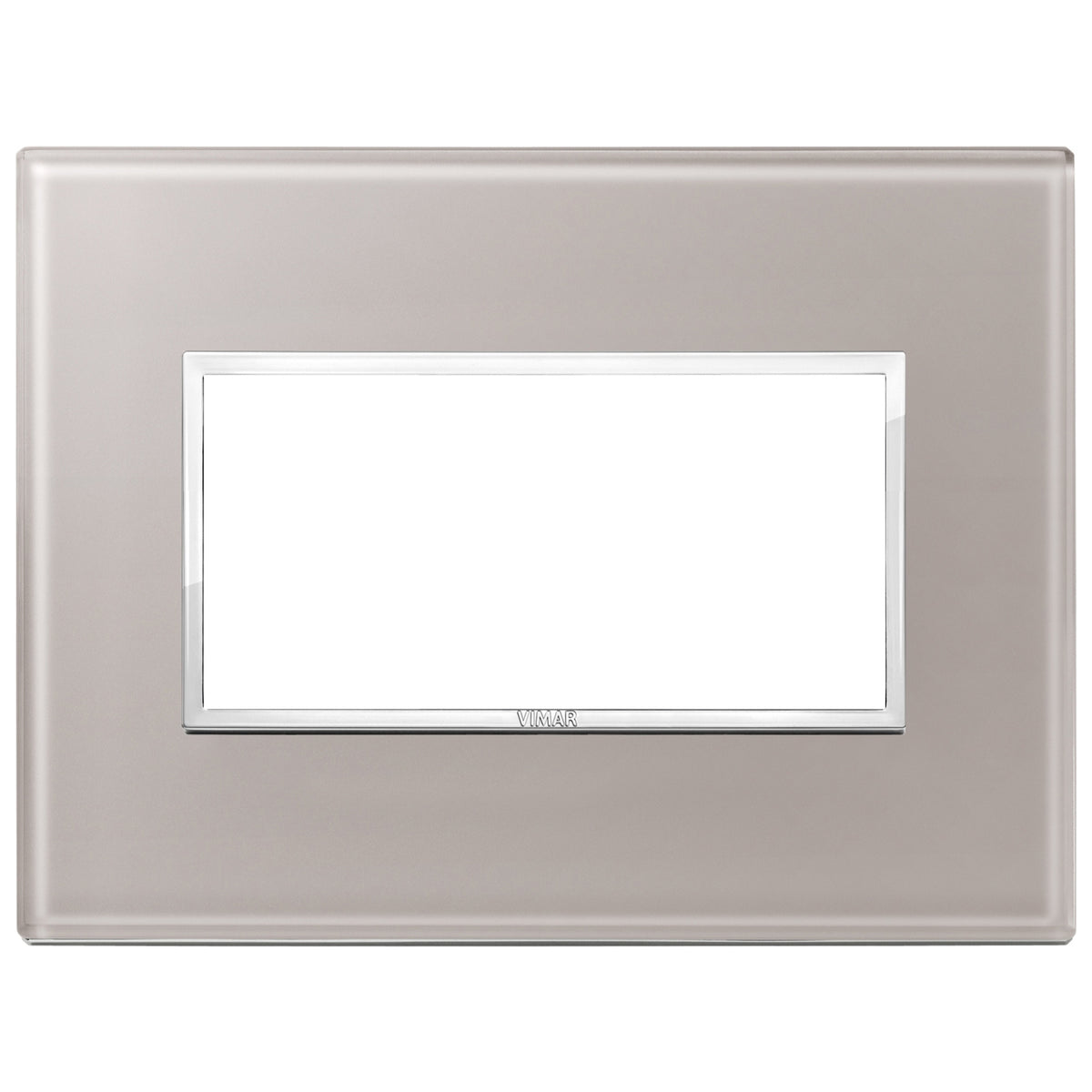 Vimar Eikon EVO 21654 4-Module Cover Plate, IP00, Clamp Mounting
