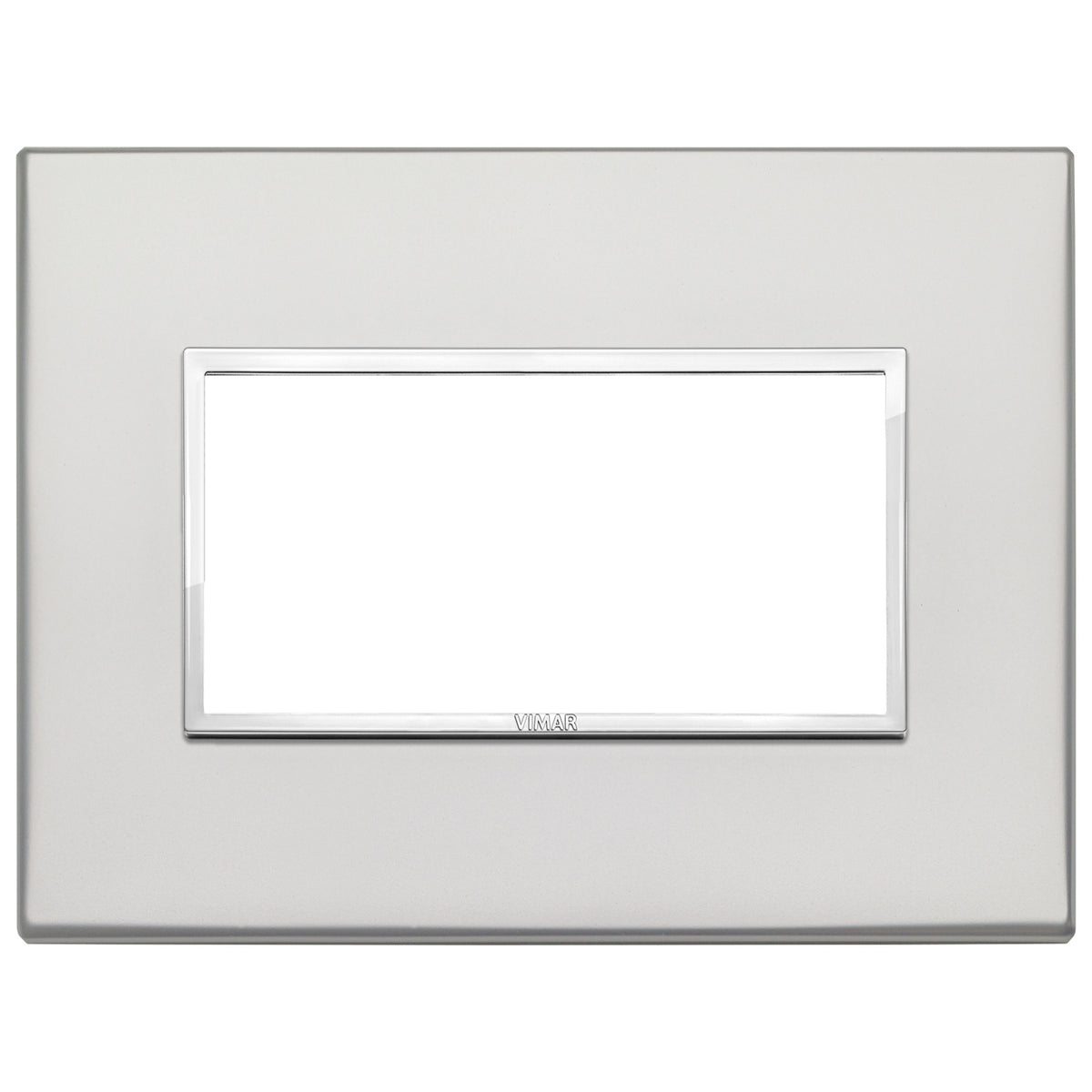 Vimar Eikon EVO 21654 4-Module Cover Plate, IP00, Clamp Mounting