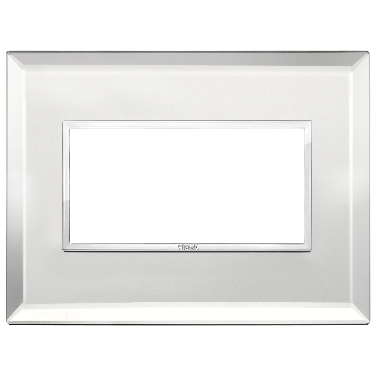 Vimar Eikon EVO 21654 4-Module Cover Plate, IP00, Clamp Mounting