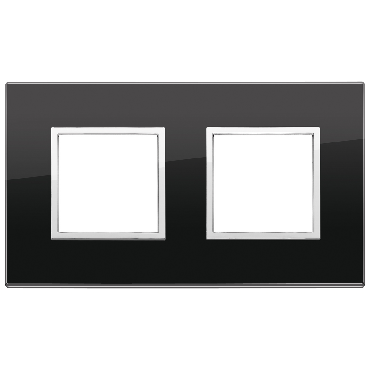 Vimar Eikon EVO 4-Module Cover Plate, 2+2 Layout, 71 mm Centers, Horizontal/Vertical Mount