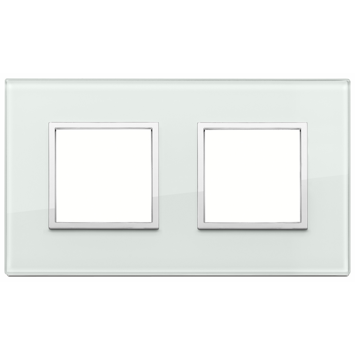 Vimar Eikon EVO 4-Module Cover Plate, 2+2 Layout, 71 mm Centers, Horizontal/Vertical Mount