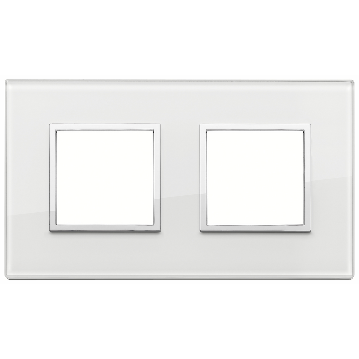 Vimar Eikon EVO 4-Module Cover Plate, 2+2 Layout, 71 mm Centers, Horizontal/Vertical Mount