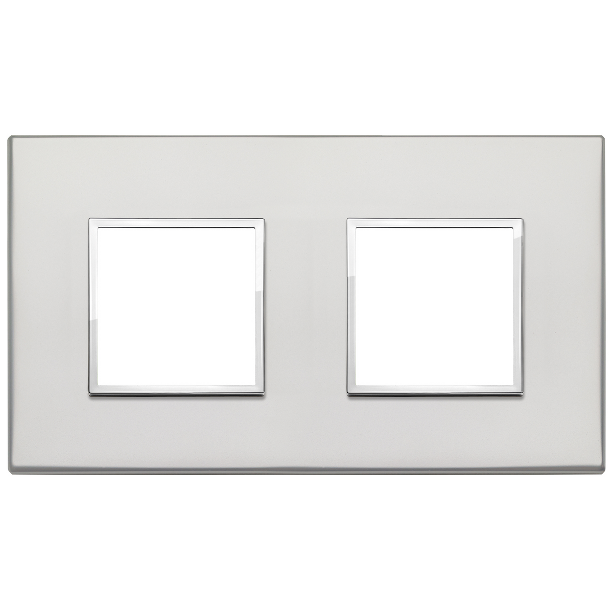 Vimar Eikon EVO 4-Module Cover Plate, 2+2 Layout, 71 mm Centers, Horizontal/Vertical Mount