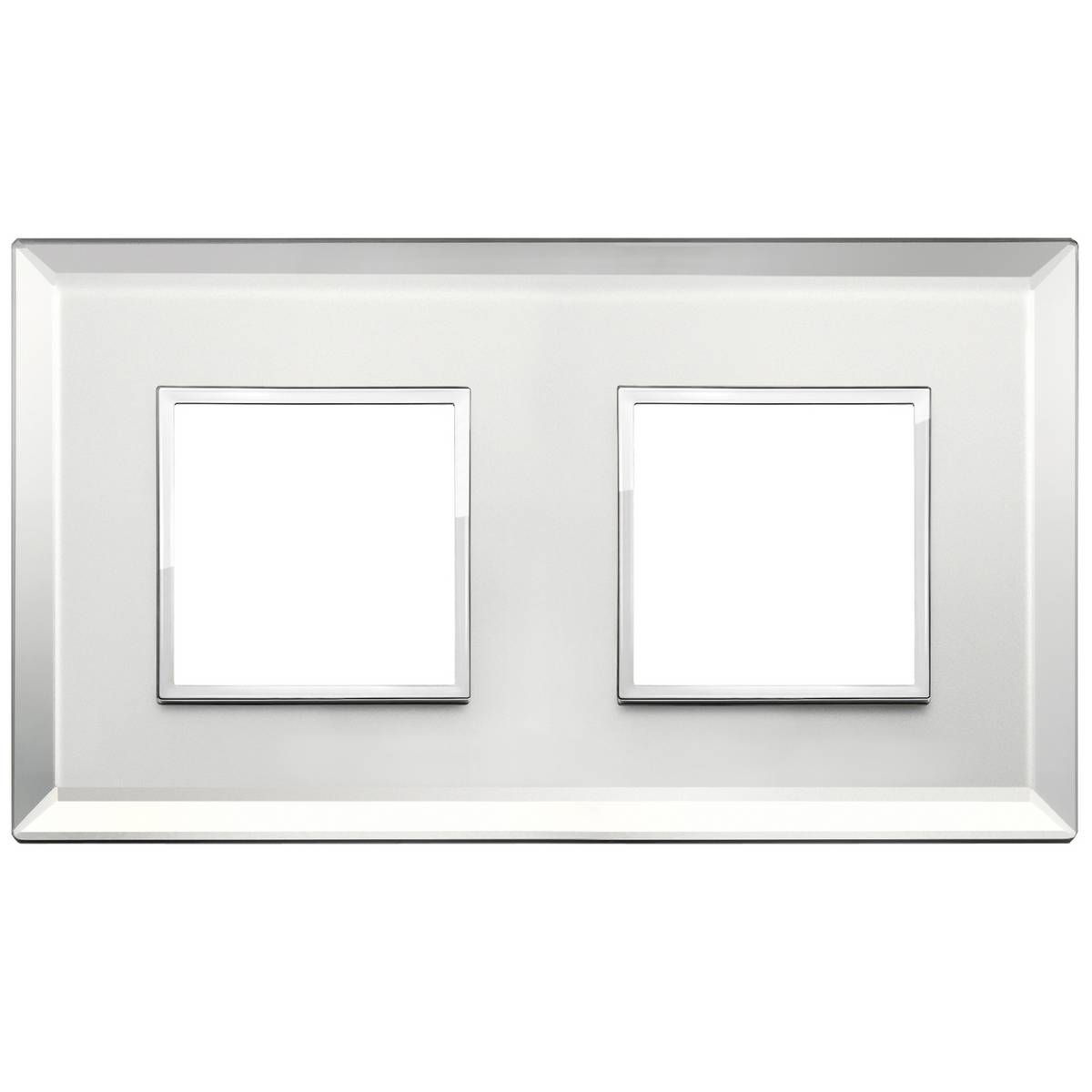 Vimar Eikon EVO 4-Module Cover Plate, 2+2 Layout, 71 mm Centers, Horizontal/Vertical Mount