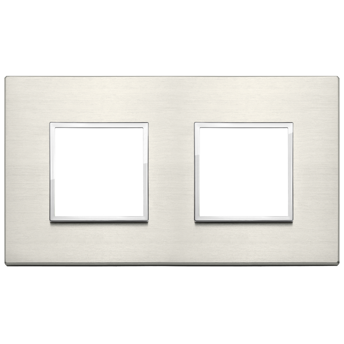 Vimar Eikon EVO 4-Module Cover Plate, 2+2 Layout, 71 mm Centers, Horizontal/Vertical Mount