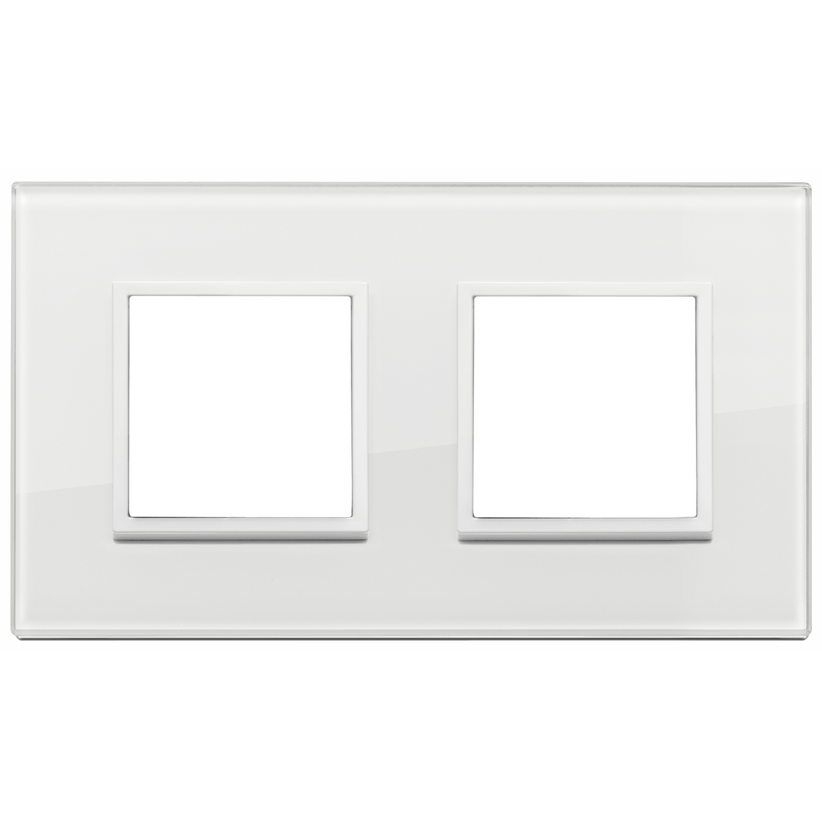 Vimar Eikon EVO 4-Module Cover Plate, 2+2 Layout, 71 mm Centers, Horizontal/Vertical Mount