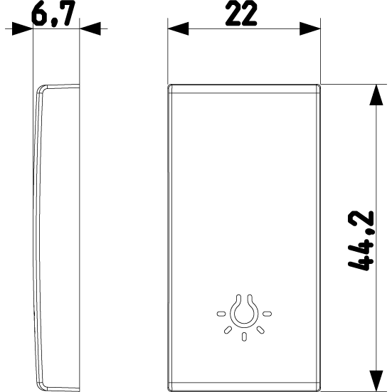 Vimar ARKÉ 1-Module Interchangeable Lightable Button, IP40