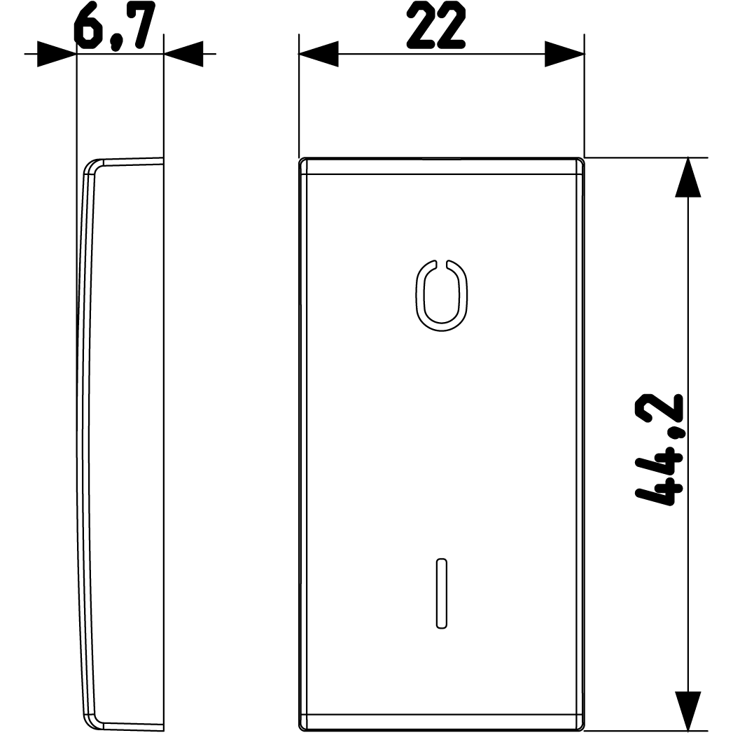 Vimar ARKÉ 1-Module Interchangeable Lightable Button, IP40