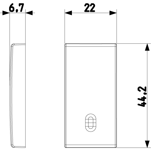 Vimar ARKÉ 1-Module Interchangeable Lightable Button, IP40
