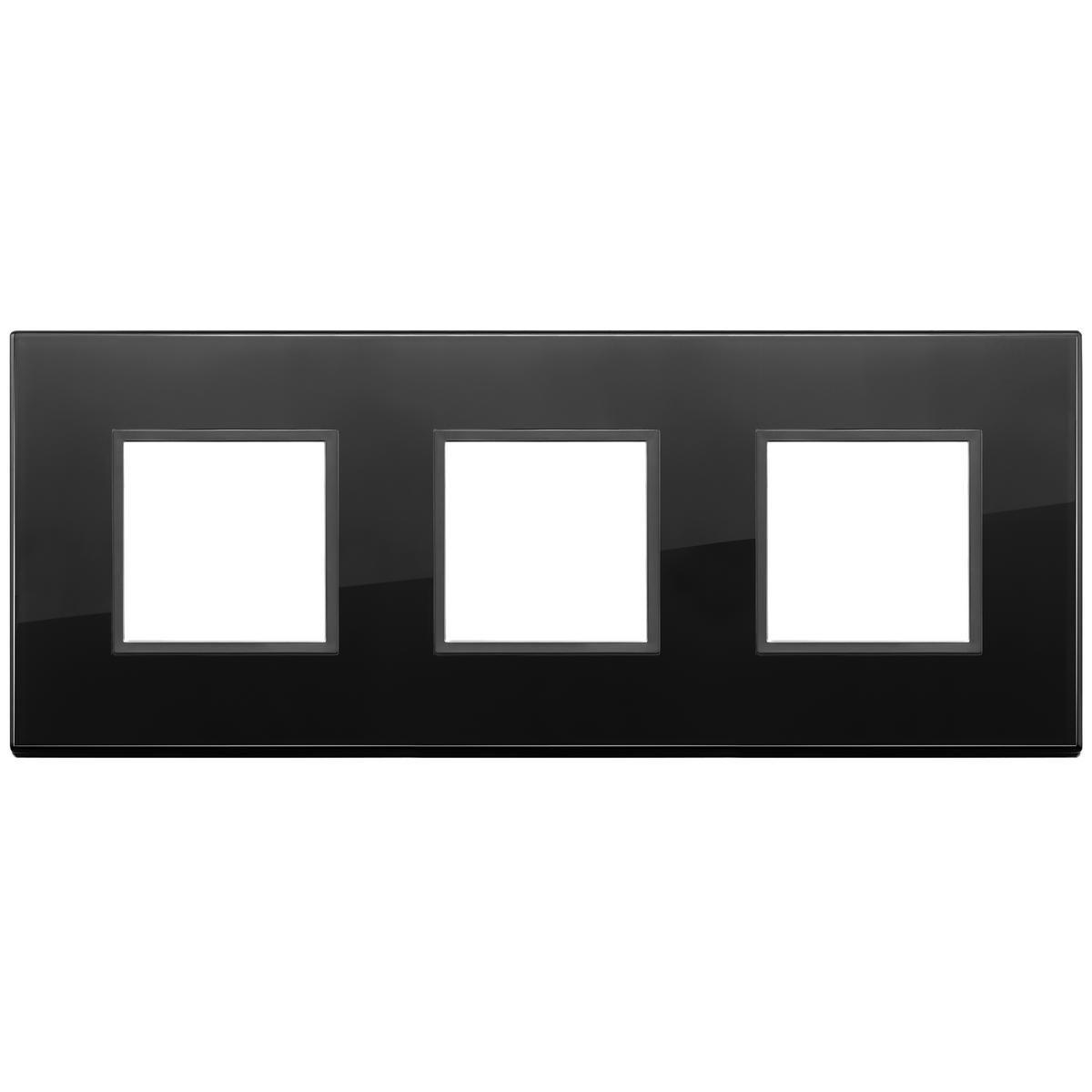 Vimar Eikon EVO 6-Module Cover Plate, 2+2+2 Layout, 71mm Centers