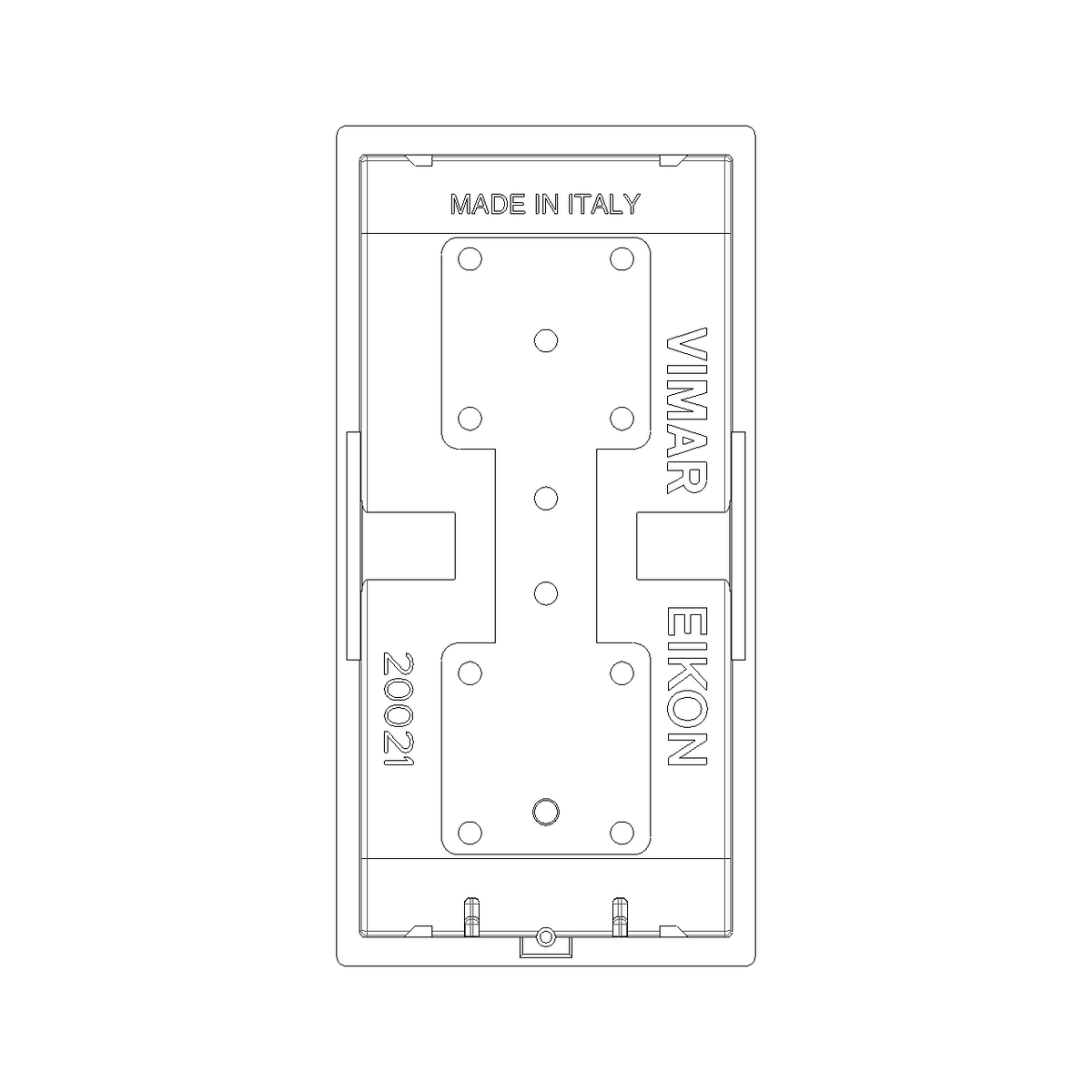 Vimar Eikon 20021 Interchangeable 1-Module Rocker Button Cover, Lightable, IP40