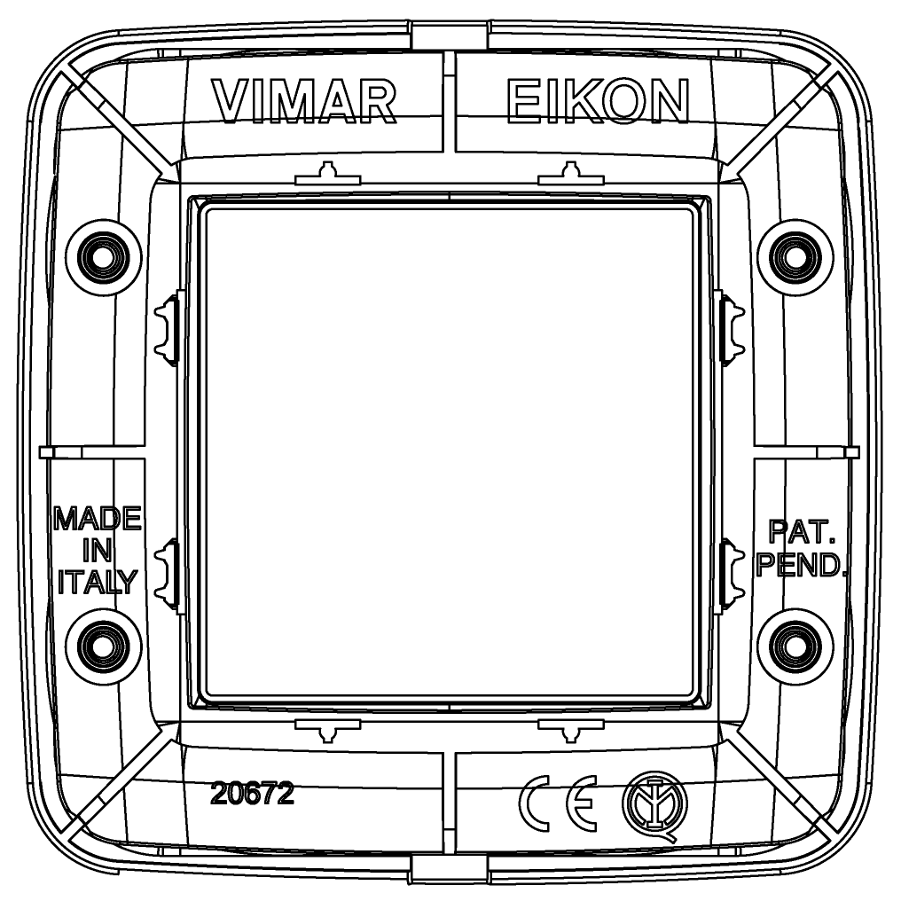 Vimar Eikon 20672 2-Module Round Cover Plate