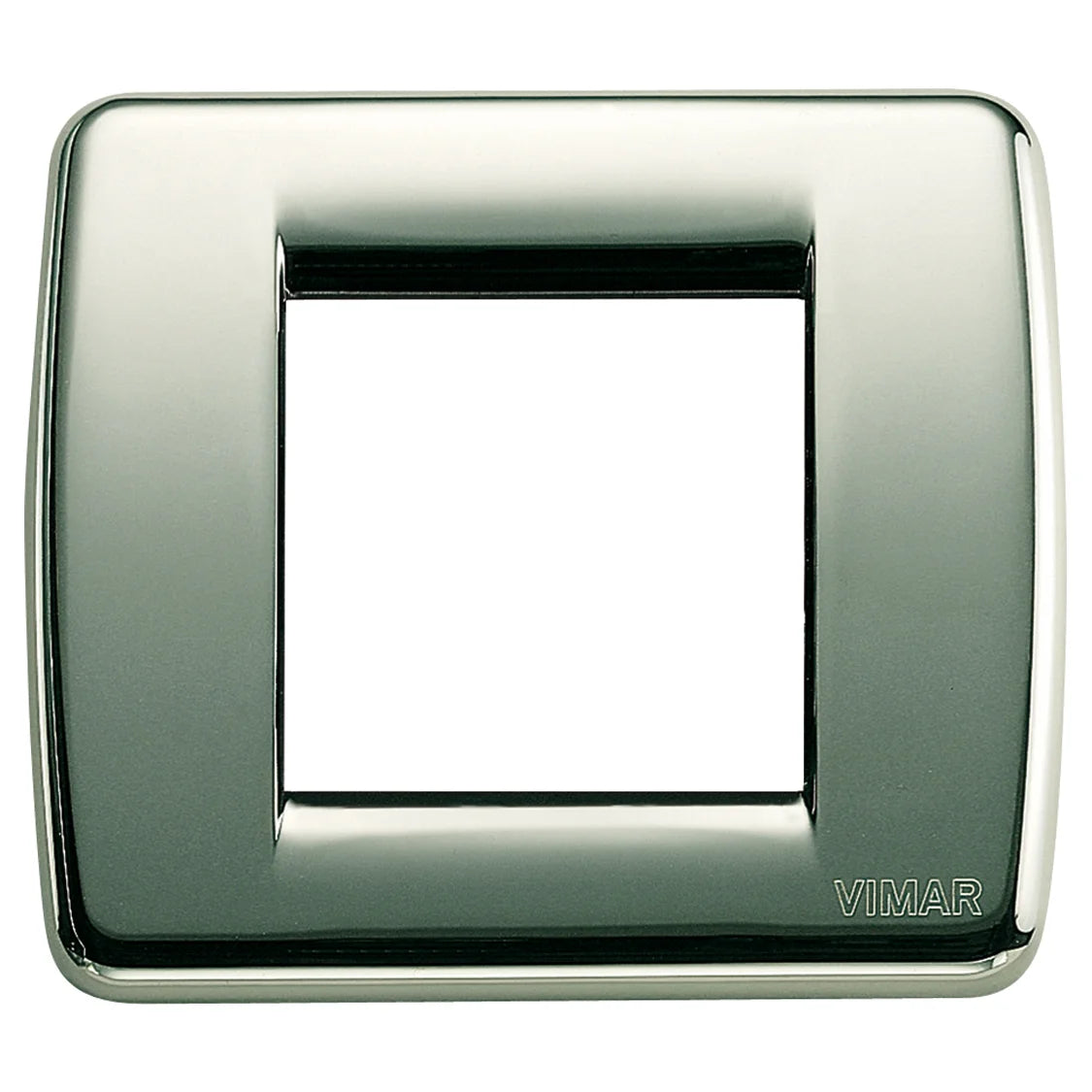 Vimar Idea Rondo Cover Plate, 1-2 Module, Die-Cast Metal, Clamp Mounting