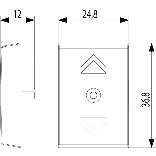 Vimar Idea Interchangeable 1-Module Button, Thermoplastic, Matt
