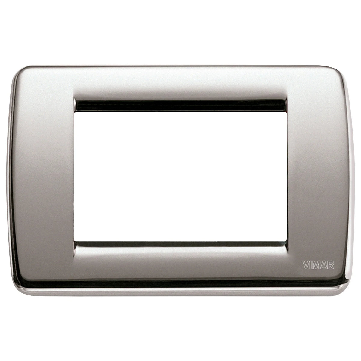 Vimar Idea Rondò 3-Module Cover Plate, With Mounting Grid, 123 x 82 mm