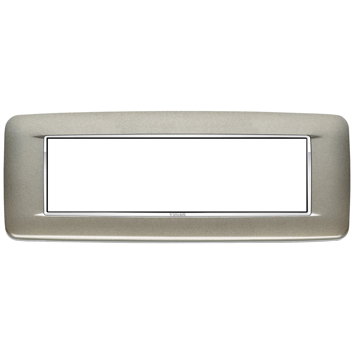 Vimar Eikon 7-Module Round Cover Plate, Clamp Mount, 210 x 80 mm