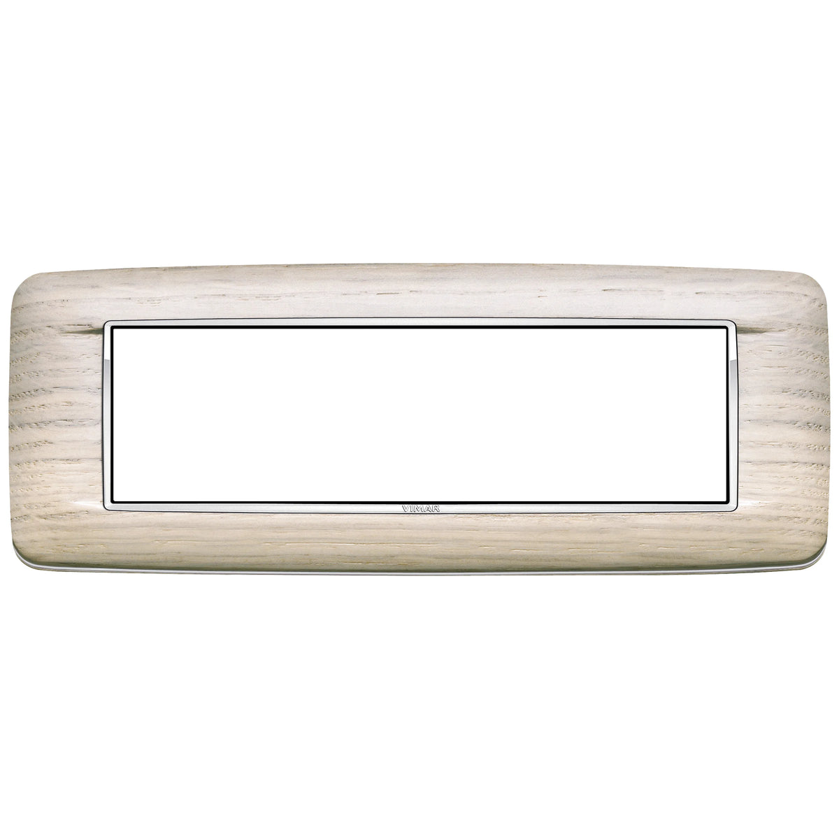 Vimar Eikon 7-Module Round Cover Plate, Clamp Mount, 210 x 80 mm