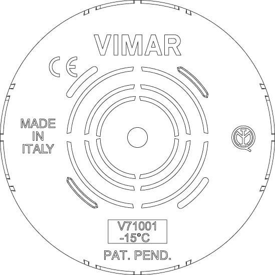 Vimar Flush Mounting Box, 60 mm, For Masonry Walls, Halogen-Free Plastic, 50 mm Inner Depth, 20/25 mm Conduit, 5 Inlets